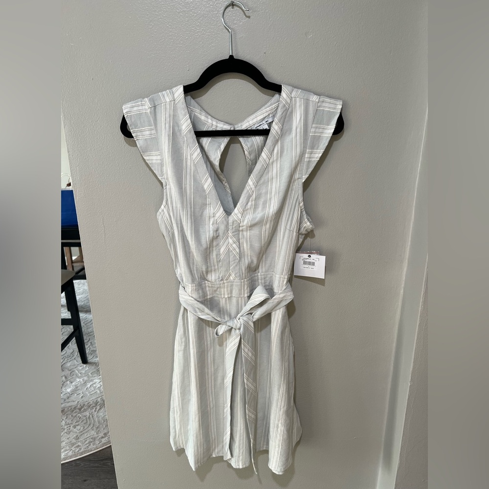 O'Neill Striped Dress in Light Gray